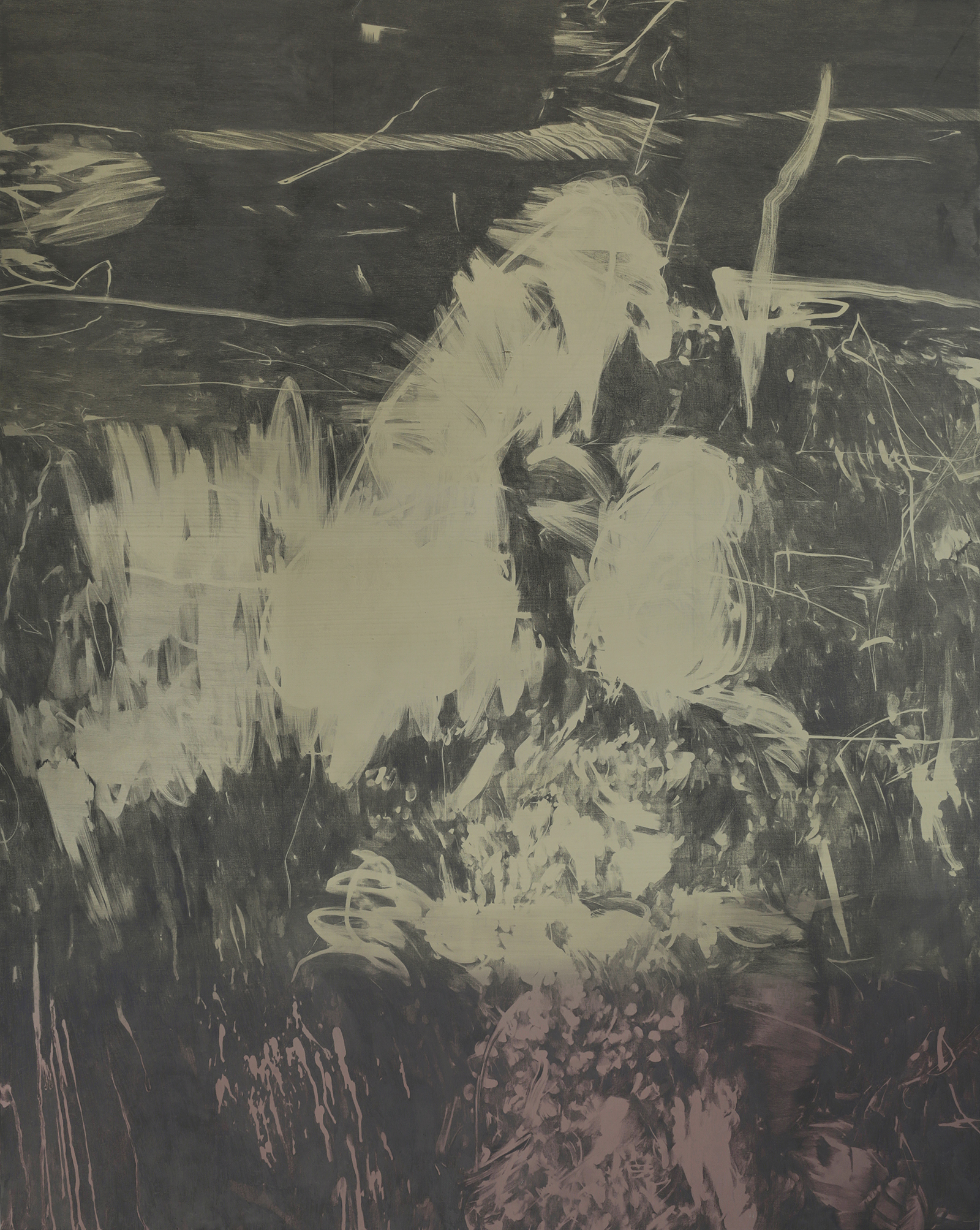 EA n°178, graphite pencil and gouache on canvas, 200 x 160 cm, 2015