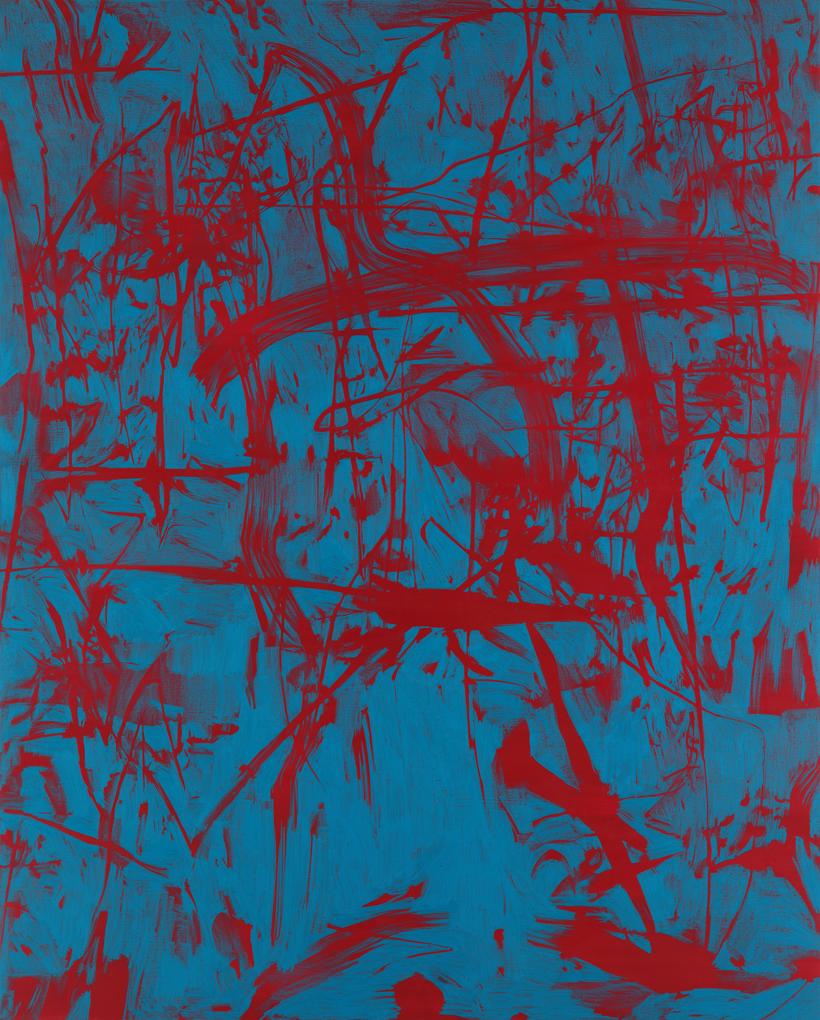 EA n°207, color pencil and gouache on canvas, 200 x 160cm, 2016